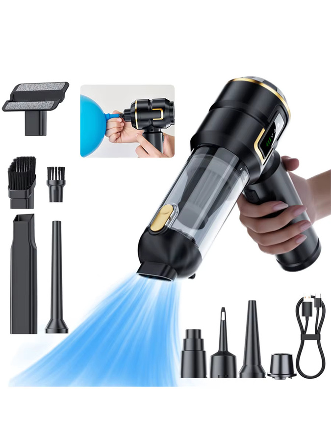 Storm 2 in 1 Autostaubsauger und aufblasbare Pumpe in Schwarz mit 80000 RPM - Bild 7