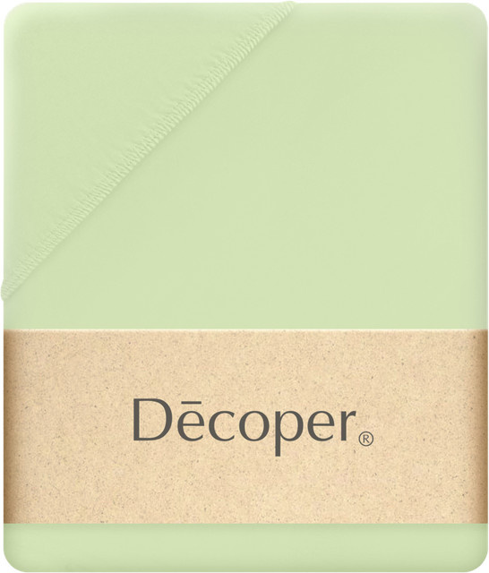 Decoper Mako-Feinjersey Spannbettlaken aus 100% Baumwolle, Farbe: Grün, Breite: 120 cm, Länge: 200 cm - Bild 1