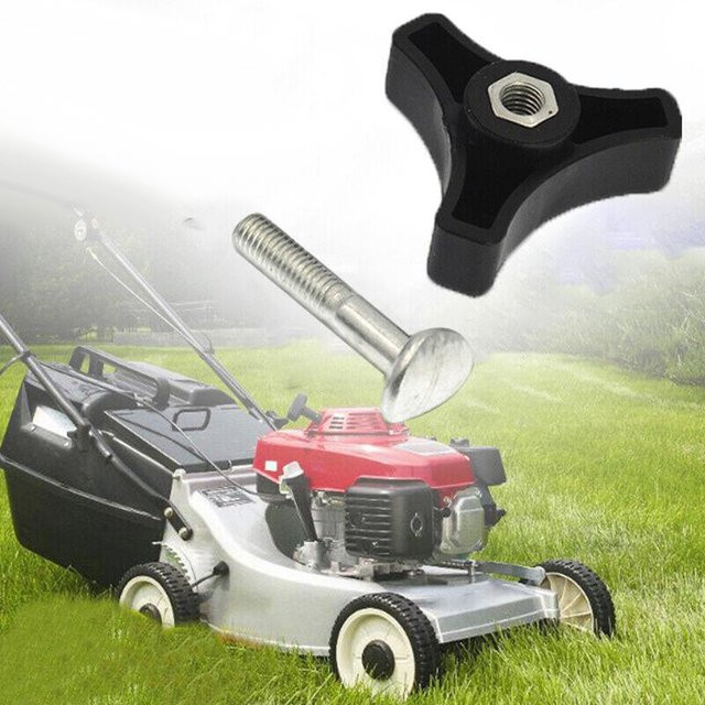 Dreieck-Griffknopf und Schraubensatz für Honda Hayter Mountfield Rasenmäher in Schwarz - Bild 1
