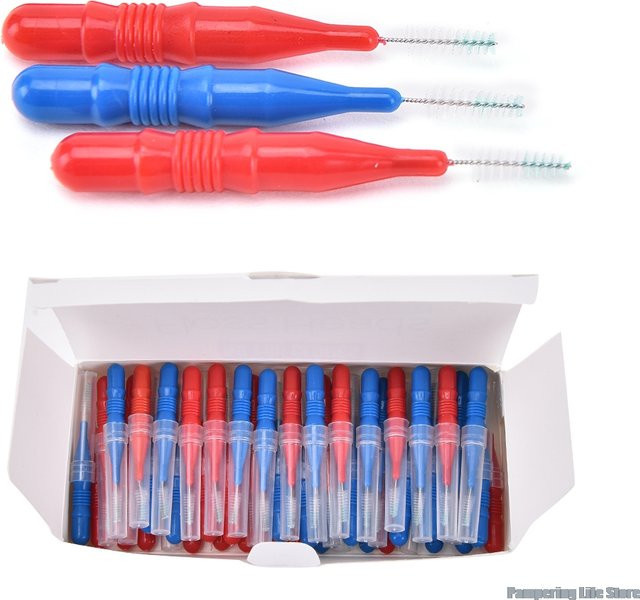 KuZHEN Interdentalbürsten Zahnseide Sticks, 50 Stück, Unisex - Bild 1