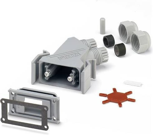 Phoenix Contact VS-25-SET-STD 1652198 D-SUB Stecker 180 Grad mit 25 Polen und Schraubanschluss in Grau - Bild 1