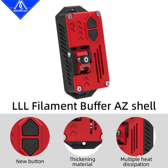 Mellow AZ LLL Filamentpuffer in Rot für FDM 3D-Drucker mit automatischer Filamentzuführung und Brucherkennung für Voron Vzbot Hevort - Bild 1