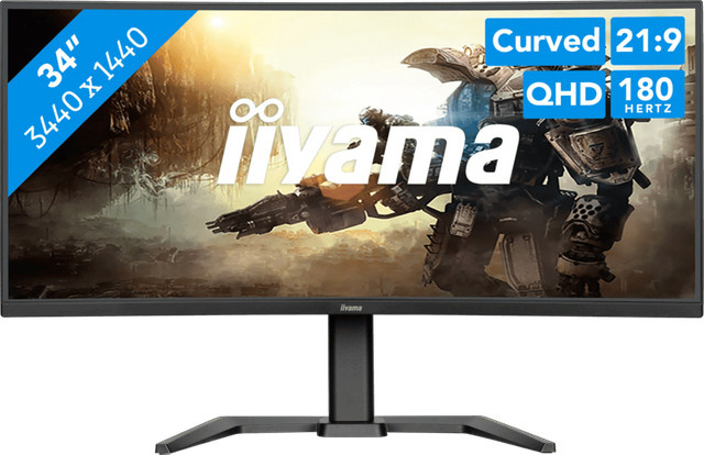 iiyama G-Master GCB3484WQSU-B1 Red Eagle Curved Gaming-Monitor, 34 Zoll, UWQHD, Schwarz - Bild 1