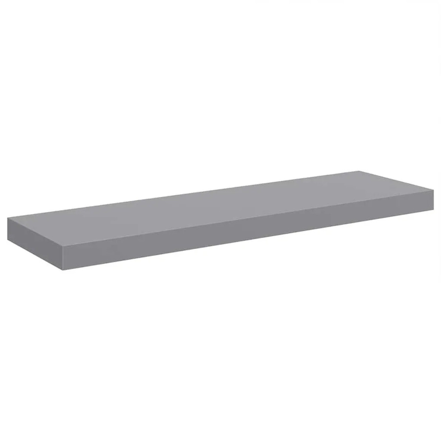 vidaXL Schweberegal Grau B/T/H: 80 x 23,5 x 3,8 cm aus MDF und Metall - Bild 2