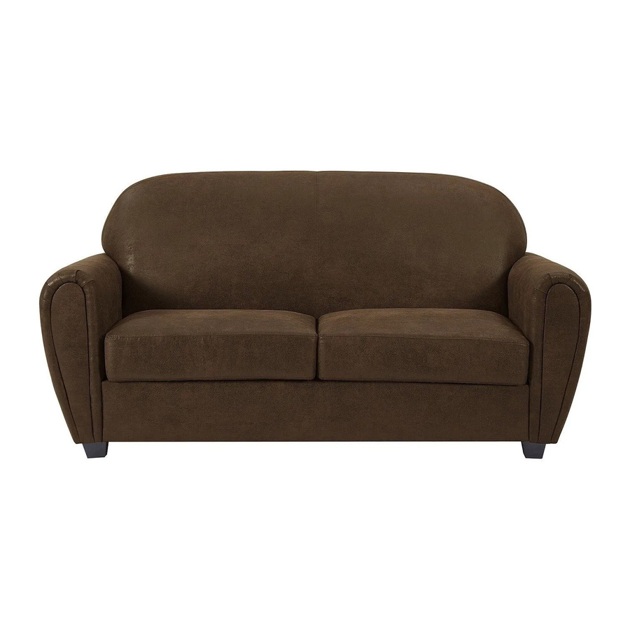 Vente-unique Sofa Victory in Braun aus Mikrofaser mit Armlehnen, Breite: 170 cm - Bild 2