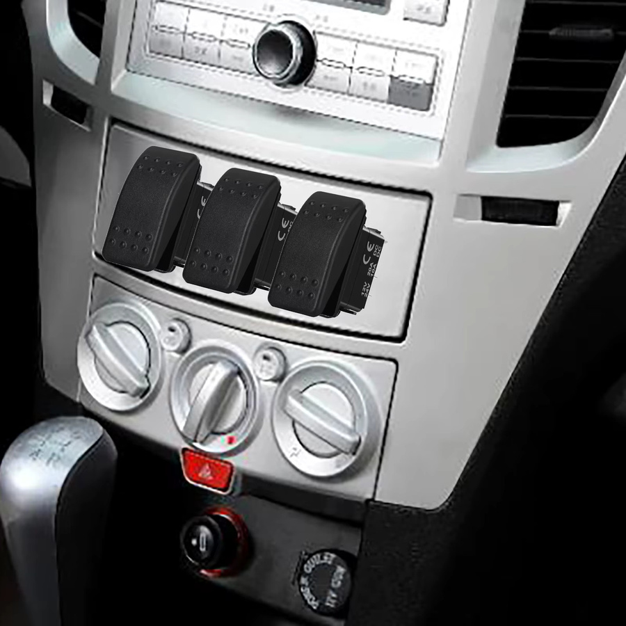 BACAUTOPARTS Wippschalter für Auto und Marine in Schwarz, erhältlich als 2-polige, 3-polige, 4-polige oder 6-polige Ausführung für Camper Zubehör - Bild 4