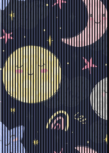 FN Acustico Akustikplatte Luna 1 in Bunt aus PET und MDF, B/H: 169,3 x 240 cm, Tiefe: 1,9 cm - Bild 1