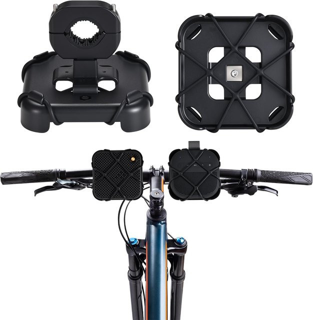 Fahrrad Lenker Halterung für Bose SoundLink Micro 2 aus elastischem Silikon in Schwarz - Bild 1