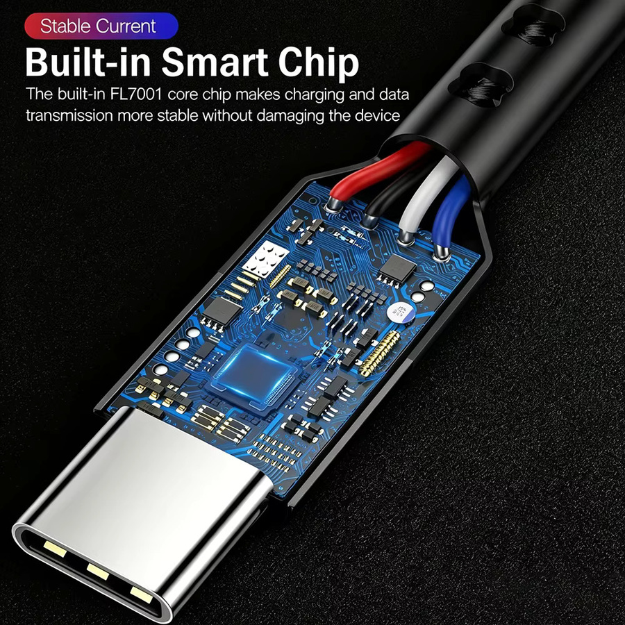 NNBILI 3er-Set USB-C auf USB-C Schnellladekabel 60W in Rot, kurzes Datenkabel für iPhone, Samsung und Macbook, Längen: 0,3 m und 0,5 m - Bild 3