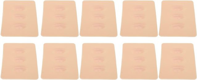 Koogeelife Silikon Praxis Haut für Microblading, 10 Stück, beige - Bild 1
