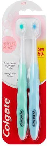 Colgate Cushion Clean Zahnbürste mit ultrafeinen Borsten, 2 Stück - Bild 1