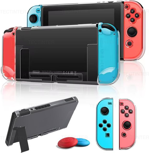 Transparente 3-in-1 TPU-Schutzhülle für deine Nintendo Switch Konsole - Bild 1