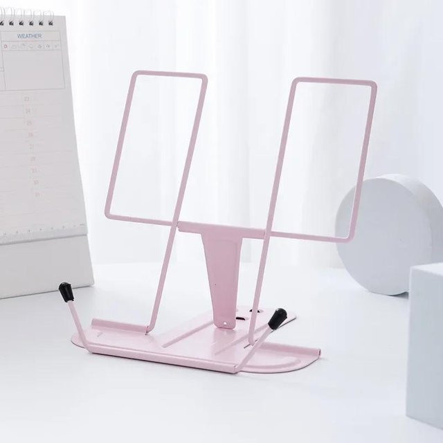 Mango Event Tragbarer Buchhalter aus Metall als verstellbare Lesestütze und Rezept-Kochbuchständer in Pink - Bild 1