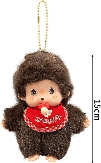 Monchhichi Schlüsselanhänger Plüschtier, Affe, braun, ab 18 Jahre - Bild 1