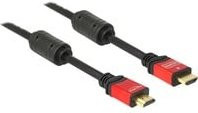 Delock HDMI Anschlusskabel mit vergoldeten Steckkontakten, Farbe: Rot/Schwarz, Länge: 5,00 m - Bild 2