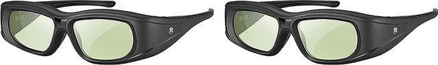 TPFNet Aktive 3D Shutter Brille für Bluetooth und RF 3D Geräte, 2er Set, Schwarz - Bild 1