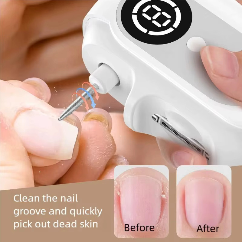 Sarmocare Elektrischer Nagelknipser 2-in-1, USB-aufladbar, für Hände & Füße - Bild 2