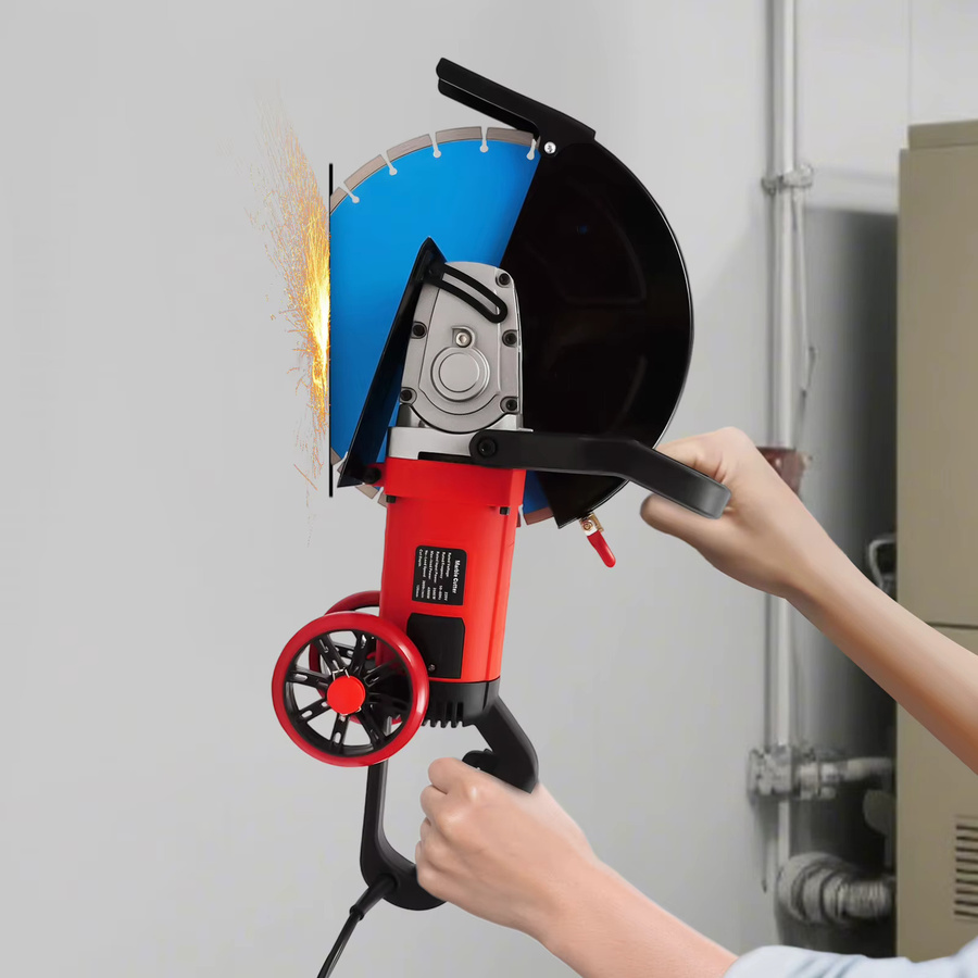 Elektrische Nass-Betonsäge mit 3500W und Vollkupfermotor, Rot, inklusive BT-1230 Wasserpumpe, 350mm Diamantblatt und 135mm maximaler Schnitttiefe - Bild 5