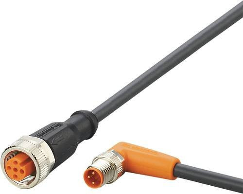 ifm electronic EVC674 Verbindungsleitung mit gewinkeltem Stecker und gerader Buchse, schwarz, Länge: 0,3 m, Polzahl: 3 oder 5 - Bild 1