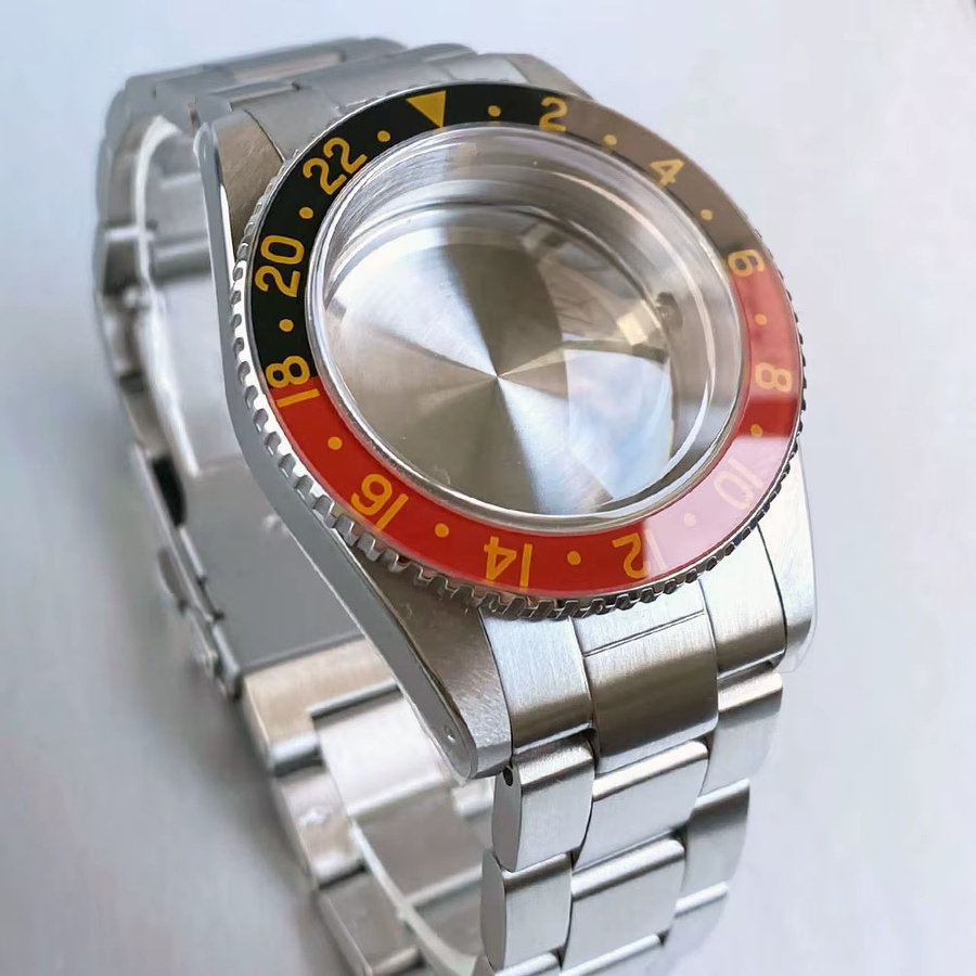 Tandorio Taucheruhrengehäuse Edelstahl, 38 mm, schwarz, Unisex - Bild 2