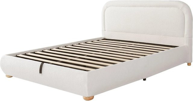 okwish Polsterbett mit Stauraum in Beige, B/T/H: 160 x 200 x 177 cm - Bild 1
