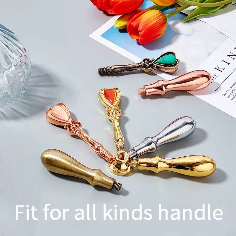 Olny Wachssiegel-Stempelkopf Dankeschön aus Messing in Gold zur Verzierung von Umschlägen und Einladungen - Bild 4