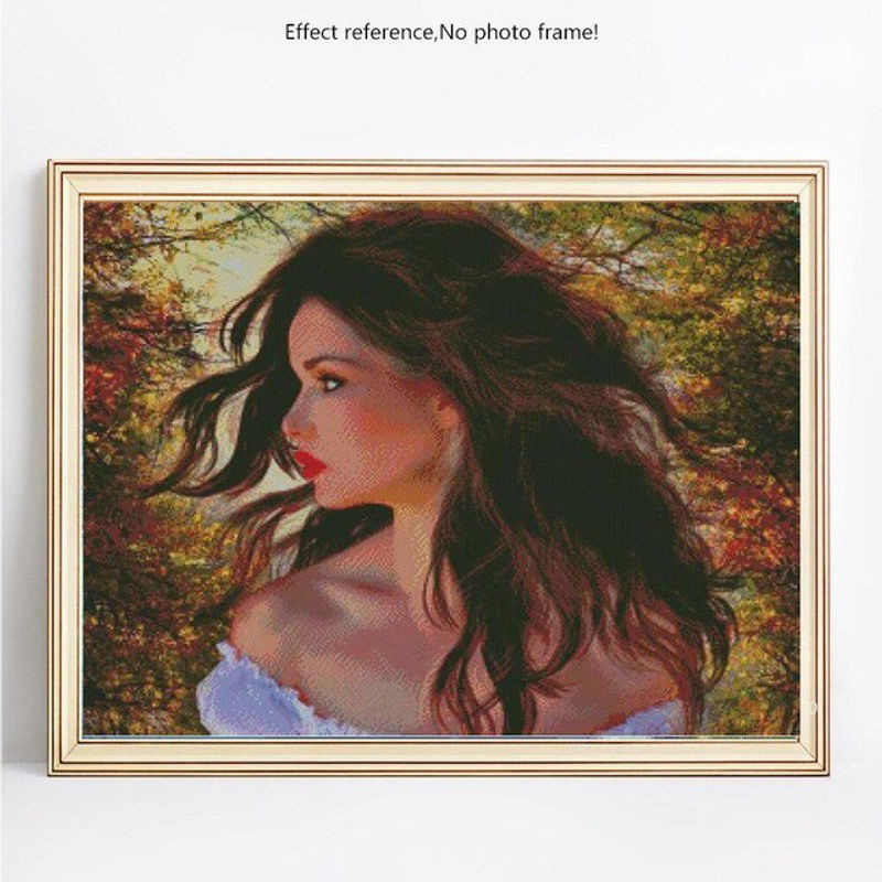 FIYO Diamond Painting Set für Damen und Mädchen, Mosaik-Stickerei mit runden Steinen, mehrfarbig, B/H: 30 x 20 cm - Bild 1