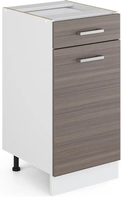 Vicco Küchenunterschrank R-Line Schubladenschrank in Grau/Weiß ohne Arbeitsplatte Breite: 40 cm - Bild 1
