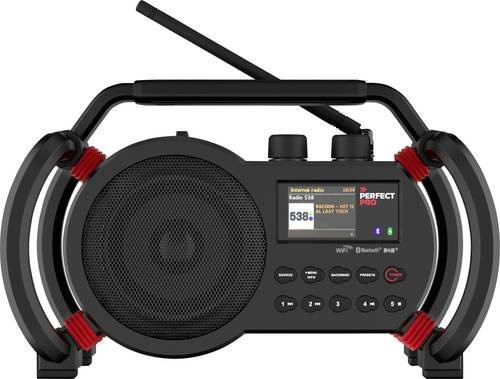 PerfectPro NetBox Baustellenradio in Schwarz mit Internet, DAB+, UKW, Bluetooth, WLAN und USB sowie Powerbank-Funktion - Bild 1