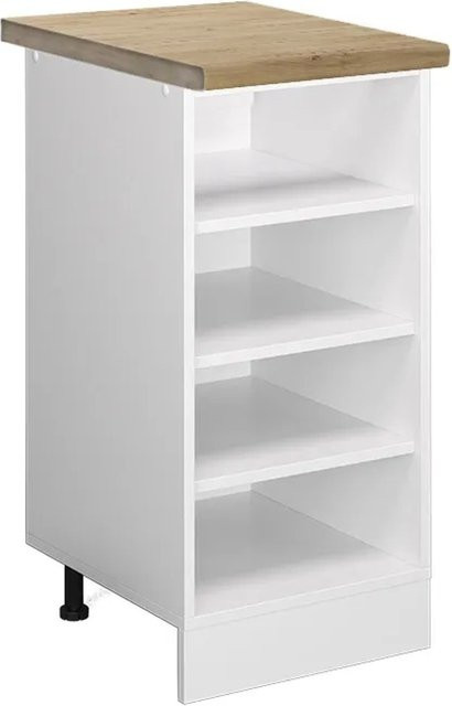 Vicco Küchenregal R-Line Offener Küchenschrank Weiß und Eiche, B/T/H: 40,0 x 18,72 x 81,6 cm - Bild 1