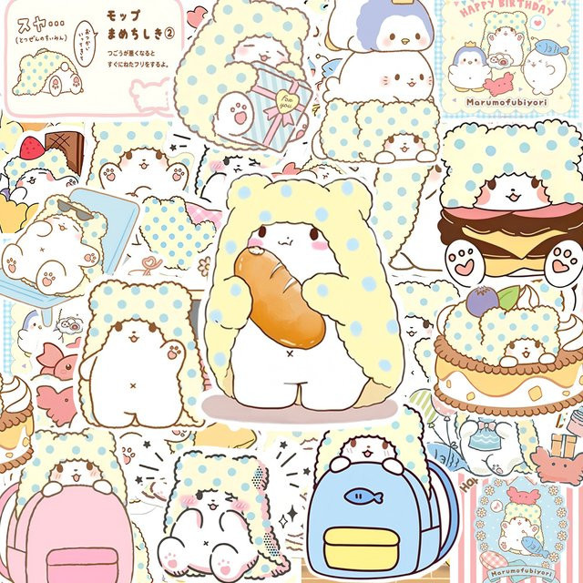 Sanrio Marumofubiyori Aufkleber, Anime-Sticker, 10-teiliges Set - Bild 1