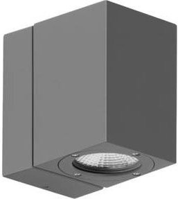 Brumberg LED-Wandleuchte Grau modern IP54 mit warmweißem Licht - Bild 1