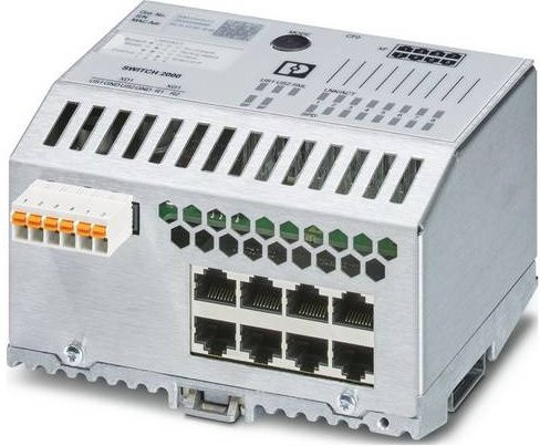 Phoenix Contact 1089133 FL SWITCH 2408 PN Industrial Ethernet Switch, 100 Mbit, Silber - Bild 1