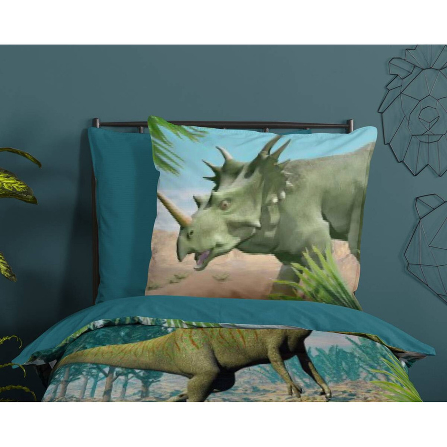 Good Morning Kinderbettwäsche Dino Renforce aus Baumwolle, Multicolor, B/H: 135 x 200 cm und 80 x 80 cm - Bild 2