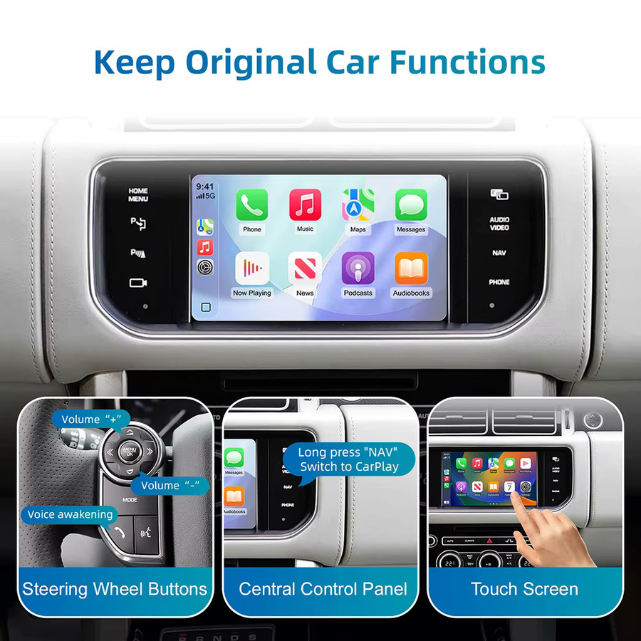 ANYFAR Drahtloses CarPlay und Android Auto Interface für Land Rover und Jaguar in Schwarz - Bild 5
