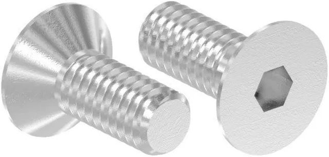 FeNau Senkkopfschraube V4A M4x10 mit Innensechskant ISO 10642, Edelstahl Silber - Bild 1