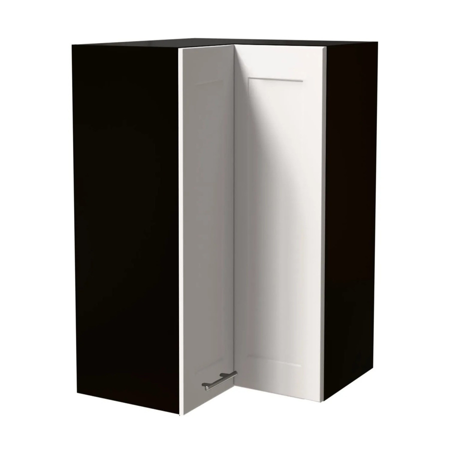 Feldmann-Wohnen Eckhängeschrank Oslo modern in Schwarz und Weiß Matt mit Soft-Close-Türen, B/T/H: 60 x 60 x 96 cm - Bild 2