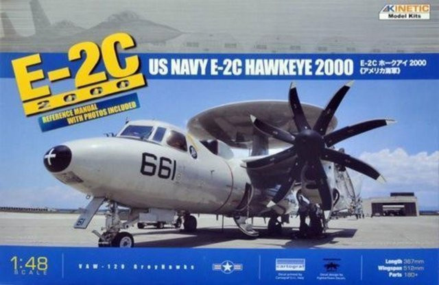 Kinetic US Navy Hawkeye 2000 E-2C 8-Blatt, Plastikmodellbausatz, 1:48 - Bild 1