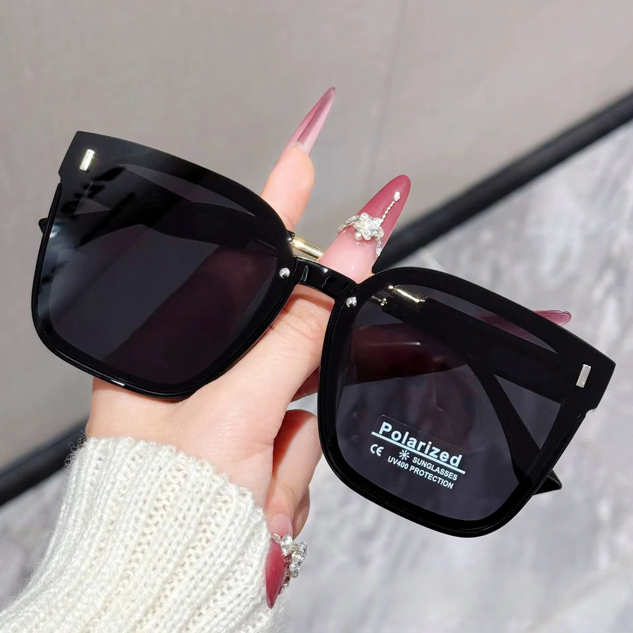 DIXSG DS-1707 Sonnenbrille, Herren, Vollrand, Square, Kunststoff, Schwarz, polarisiert - Bild 1