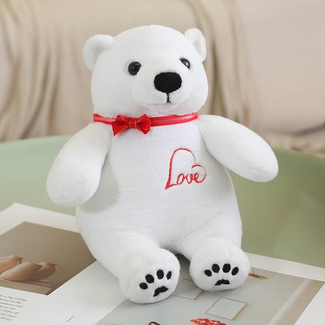 Weißer Eisbär Puppe Plüschtier, 25cm - Bild 1