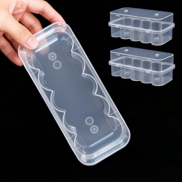 Transparente 10-fach Aufbewahrungsbox aus Kunststoff für 3ml und 10ml Probenröhrchen und Mikroröhrchen - Bild 1