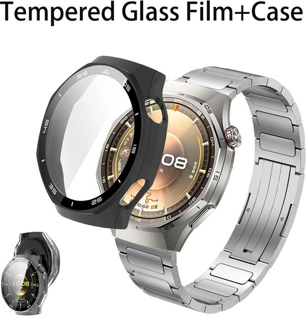 Huawei Displayschutzhülle mit gehärteter Glasfolie, transparent, Watch GT6 Pro 46 mm - Bild 1