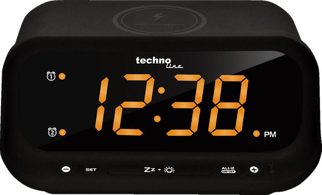 Technoline WT 477 Funkwecker in Schwarz - Bild 1