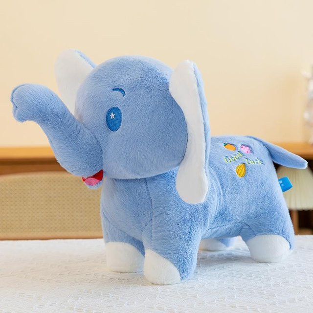 Joyful toys Babyelefant Cartoon-Puppe, Plüschtier, rosa, blau - Bild 1