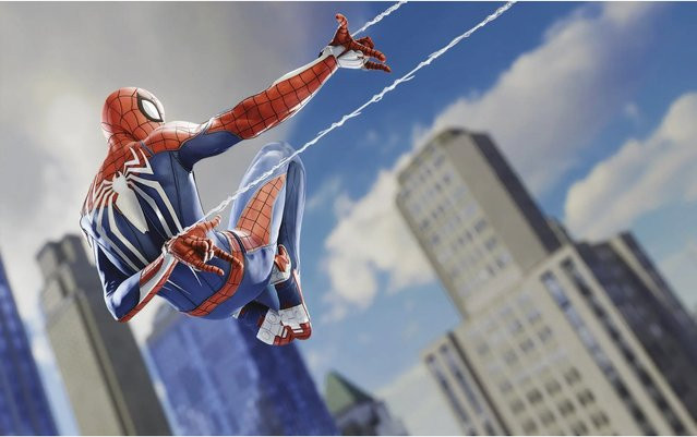 Komar Vlies Fototapete Marvel Spider-Man Spider Web Shooting Bunt - Bild 1