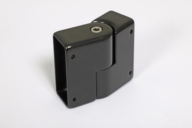 Dieda Handlauf-Gelenk vertikal 0-45 Grad aus Aluminium in Schwarz - Bild 1