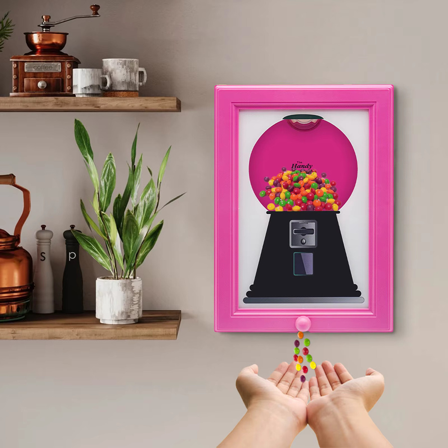 APWIKOGER Vintage Süßigkeitenspender in Blau, hängbarer 2-in-1 Bilderrahmen und Süßigkeitenhalter aus Kunststoff, B/H: 30,0 x 21,0 cm - Bild 3