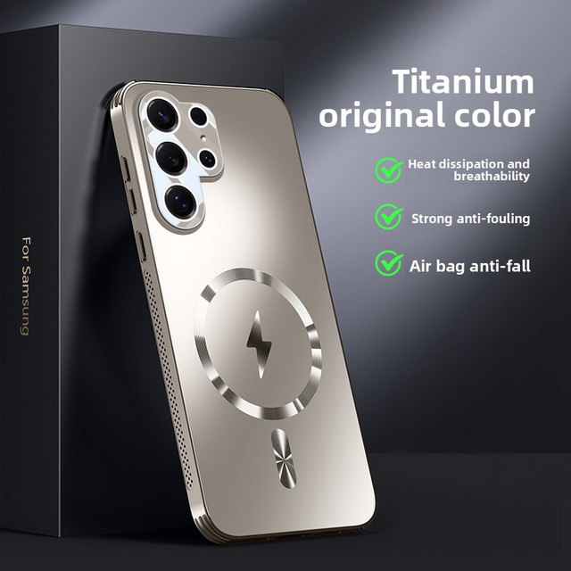 GRASALE Schutzhülle für Samsung Galaxy S26 Ultra und S25 Plus, Hartschale Matt mit Magnetisch für kabelloses Laden und Linsenschutz, Schwarz - Bild 1