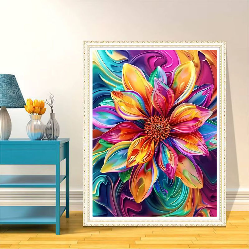 Momoart Malen nach Zahlen, Blume, Leinwand, bunt - Bild 3
