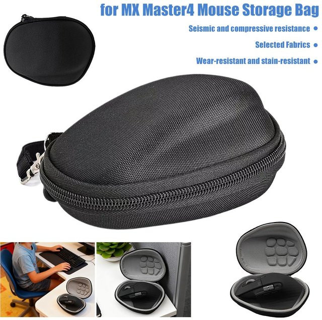 Tragbare wasserdichte EVA-Reisetasche für Logitech MX Master 4 und MX Master 3s in Schwarz - Bild 1